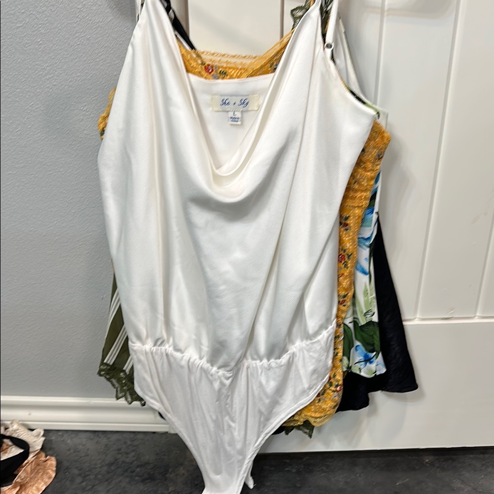 White Satin Bodysuit